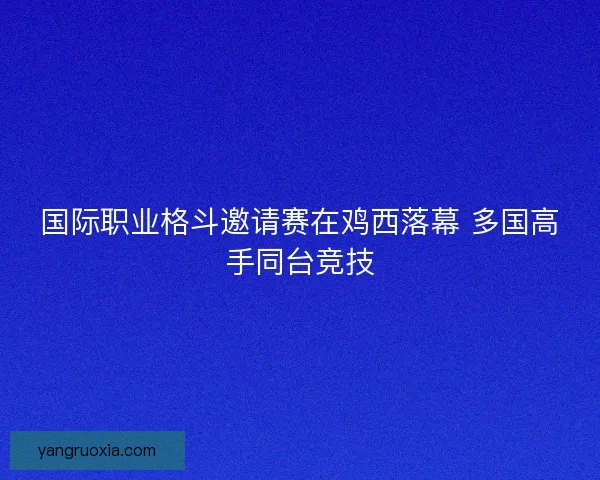 国际职业格斗邀请赛在鸡西落幕 多国高手同台竞技