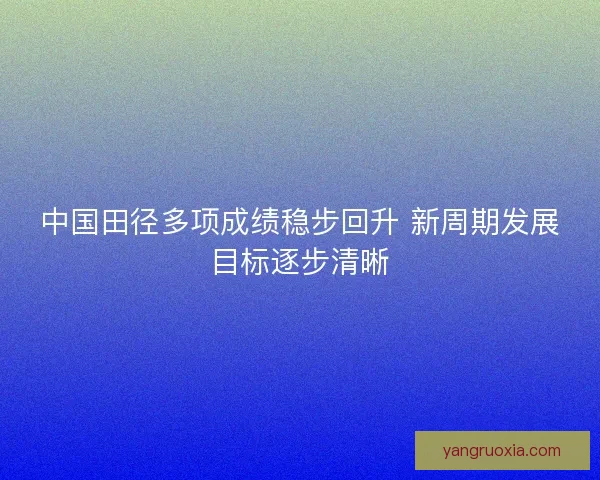 中国田径多项成绩稳步回升 新周期发展目标逐步清晰